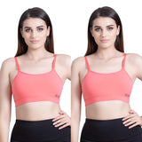 Teen 13 Combo Bra-Coral-M - Pack Of-2,CORAL,,B0F18P1BX8