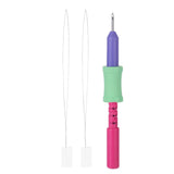 3 Pcs Punch Needle Kit, Embroidery Kit For Beginners, Punch Needle Embroidery Kit, ThreeColor Stitch Set With 5 Adjustable Leve