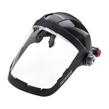 Jackson Safety QUAD500 Face Shield with Universal Adapter, Clear Tint, Anti-Fog Coating, Black, 14225