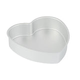 Restaurantware-Met Lux 8 x 8 x 2 Inch Straight-Sided Baking Tins, 12 Heart Shaped Cake Pans - Oven-Ready, Freezable, Anodized Al