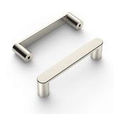 Amerdeco 10 Pack ZH0005BSN Brushed Satin Nickel 3.75 Inch(96mm) Hole Centers Kitchen Cabinet Pulls Hardware Modern Kitchen Handl