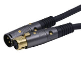 Monoprice XLR Male to XLR Female Cable 150 Feet Black | 16AWG, Gold Plated Premier Series