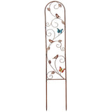 Zoomella Decorative Garden Trellis With Bird Motifs Detachable Metal Garden Trellis With Butterfly Accents Ornamental Slim For G