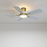 TALOYA Ceiling Fans with Lights and Remote, 46 Inch Low Profile Ceiling Fan with Light, Flush Mount, Reversible, 3CCT, Dimmable 