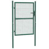 vidaXL Wire Mesh Fence Gate, Garden Gate for Entryway, Patio, Yard, HeavyDuty Steel, Easy InGround Installation, AntiRust, Lo