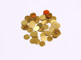 The Design Cart Golden Opaque Circular Plastic Sequins, 250 Grams, 0.8 cm Sequins for Embroidery Work, Jewellery Making, Designi