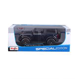 Maisto 2021 Ford Bronco Wildtrak Dark Blue Metallic with Dark Gray Top Special Edition 1/18 Diecast Model Car