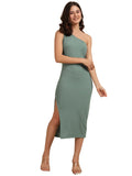 Wedani Bodycon New Dress For Women Green,GREEN,M