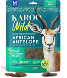 Karoo Wild Trail Bites Thyme Seasoned Treats for Dogs - 8 oz - Soft & Chewy Protein Bites Made with African Antelope - Great for