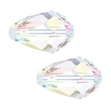 300pcs Czech 12mm Faceted Teardrop Crystal Glass Beads Bulk Crystal AB