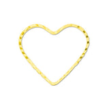Beadalon Quick Links, Heart, 20 x 22.5 mm / .787 x .885 in, Diamond Cut, Gold Color, 14