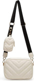 Adisa Women'S Girls Cross Body Sling Bag With Pouch (Sl5127_Off White),Off-White,,B0CSGV7S4X