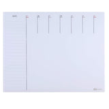 Quartet Glass Desktop Weekly Planner, 17 x 22, Whiteboard, Dry Erase Surface, Clean Erase, Includes 1 Dry Erase Marker, White 