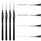 Pekos Professional Detail Liner Brushes Set 4 | Fine Tip Paint Brushes With Premium Synthetic Bristles For Acrylic, Oil, Waterco