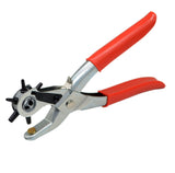 Leather Hole Punch Tool Set Heavy Duty 6 Size Revolving Leather Belt Hand Hole Puncher For Belts, Watch Bands, Straps, Dog Colla