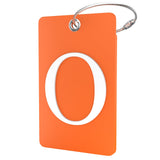 Shacke Luggage Tag Initial - Fully Bendable Tag w/Stainless Steel Loop (Orange) (Letter O)