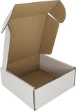 CHBOX 50 Pack 5x5x2 Small Shipping Boxes, Corrugated Cardboard Mailers for Business, White (CM552)