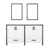 Lexora Home Ziva 60 Double Vanity with Mirrors in White