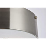 Living District Indoor Modern Home Decor Bright Hazen 2 Light 12 Inch Burnished Nickel Flush Mount