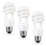SLEEKLIGHTING Spiral Light Bulb - E26 Base CFL Bulb - CFL Light Bulbs 13 Watt- 3 Pack, 2700 Kelvin for Warm White and 800 Lumens