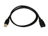 Monoprice 3Feet USB 2.0 A Male to A Female Extension 28/24AWG Cable (Gold Plated) (105432),Black