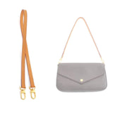 jiesinlov Vachetta Leather Strap Replacement,Purse Shoulder Straps for Handbag (Double Buckles-Length:23.6in)