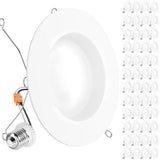 Sunco Retofit LED Recessed Lighting 6 Inch, 2700K Soft White, Dimmable Can Lights, Smooth Trim, 13W = 75W, 965LM, Damp Rated - U