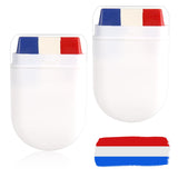2pcs Patriotic 4th of July Face Paint, Red White & Blue USA American Flag Face Paint Stick Softball Baseball Face Paint Sports E