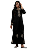 Libas Women'S Velvet Co-Ords (36847O_Black_M)