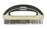 HYDE 46838 MAXXGRIP PRO Wire Brush, 8Inch, Beige