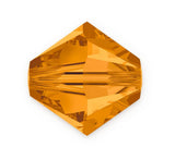 200pcs Genuine Preciosa 3mm (0.12 Inch) Small Faceted Bicone Crystal Beads Topaz Yellow Compatible with Swarovski Elements Cryst