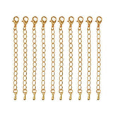ATORSE 5x10 Pcs 70 mm Extension Chain with Lobster Clasps for Jewelry Making Gold