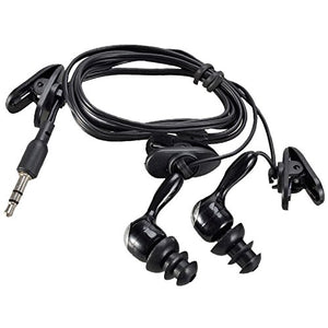 SWMIUSK IPx8 Waterproof Underwater Headphones for Swimming laps, Diving, Hot Tub Spa, Freediving Earbud (Black & Silver)