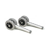 Lumex 5,, Fixed Bariatric Walker Wheels - Replacement Rollator Accessories, Rubber Wheel Universal Design With 8 Adjustment Hole