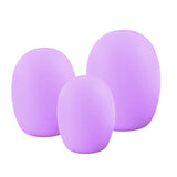 UJEAVETTE 3Pcs Silicone Makeup Brush Cover Holders Protector,Easy to Clean Reusable Light Purple