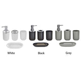 Bathroom Accessories Set, 4pcs White Bathroom Accessories, Bathroom Set, Bath Accessory Completes with Toothbrush Holder, Toothb