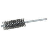 Weiler 21115 0.0104 Wire Size, 1 Diameter, 51/2 Length, Steel Bristles, Double Stem Double Spiral Power Tube Brush, Made in 