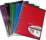 Top Flight College Rule 70 Page SpiralBound Notebooks, 5 Pack Bundle Made in The USA
