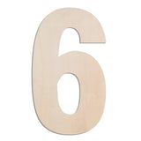 MGTECH 17 Inch Large Wooden Number 6, 1/4 in Thick Big Wood Number for Crafts and Wall Decor