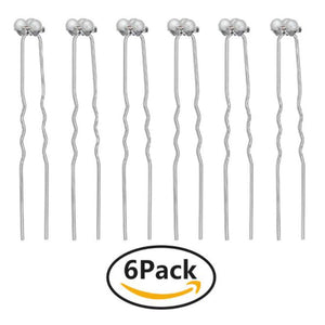 Anglacesmade Bridal Hair Pins Crystal Hair Pin Pearl Bobby Pins Wedding Headpiece Bridesmaid Flower Girl Hair Accessories for Wo