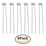 Anglacesmade Bridal Hair Pins Crystal Hair Pin Pearl Bobby Pins Wedding Headpiece Bridesmaid Flower Girl Hair Accessories for Wo