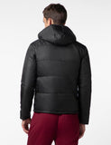 Fyltr Men'S Lightweight Winter Puffer Jacket With Stand Collar & Hood- Full Zipper | Side Pockets | Front Patch Pockets With Snap Button,Every Ebony,Every Ebony,M