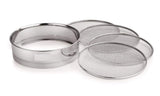 RAGHAV 4 in 1 Stainless Steel Interchangeable Flour Sieve Kitchen Strainer Aata Chalni for Spices, Wheat & Rice Flour Chalni (9