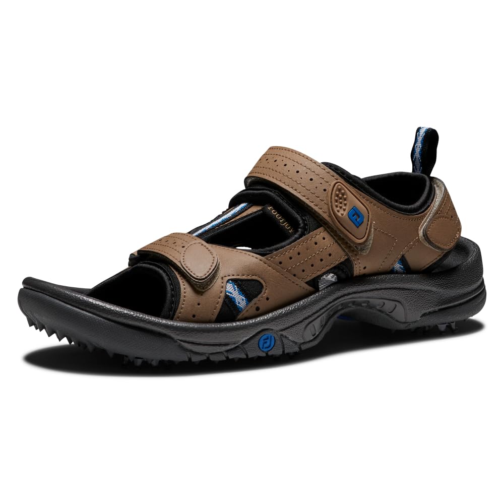 Footjoy Mens Golf Sandals Shoes, Dark Taupe, 11
