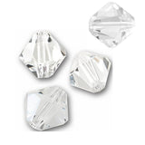 100pcs Genuine Preciosa 4mm (0.16 Inch) Small Faceted Bicone Crystal Beads Crystal Clear Compatible with Swarovski Elements Crys