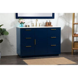 Elegant Decor Blake 48 Aluminum Alloy Mdf Single Bathroom Vanity In Blue