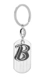 Caristo English Alphabet Letter B (Kc2) Silver Metal Name Keychain For Car Bike Men Women Kids