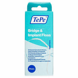 TePe Bridge and Implant Floss for Dental Implants, Bridges, and Braces, Dental Flossers, 30 Pieces