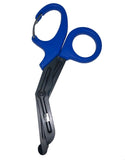 Bandage Shears Scissors EMT and Trauma Shears, Bent Stealth Black Coated for Nurses, Students, Emergency Room (15cm, Blue)