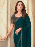 Satrani Womens Pure Chiffon Saree (2992S2676N_Green1)